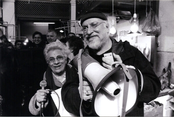 Αποκριάτικα Βαρβάκειος. Τσικνοπέμπτη 2003. Δόμνα Σαμίου και Διονύσης Σαββόπουλος